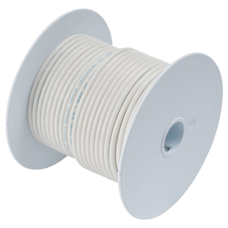 Ancor Primary Wire, Marine, 18 AWG, 1C C, White, Vinyl, Stranded, 600V, 100 ft. 100910